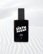 SAVAGE perfume bottle by The Sixth Scent with sleek design and transparent glass showcasing the fragrance inside.